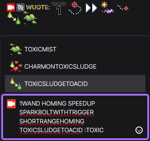 Noita spells in your chat as 7tv emotes